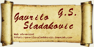 Gavrilo Sladaković vizit kartica